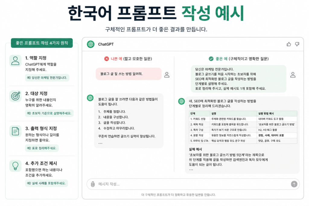 ChatGPT 한국어 프롬프트