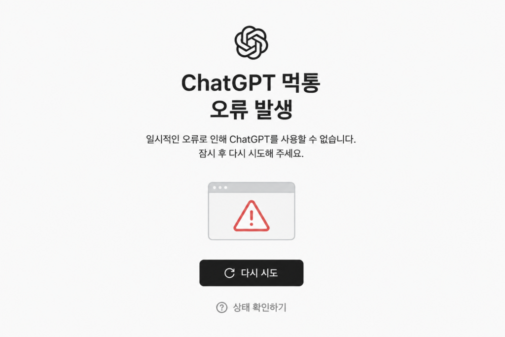 ChatGPT 먹통 해결 방법
