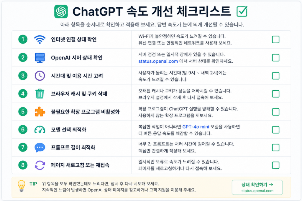 ChatGPT 속도 높이는 설정