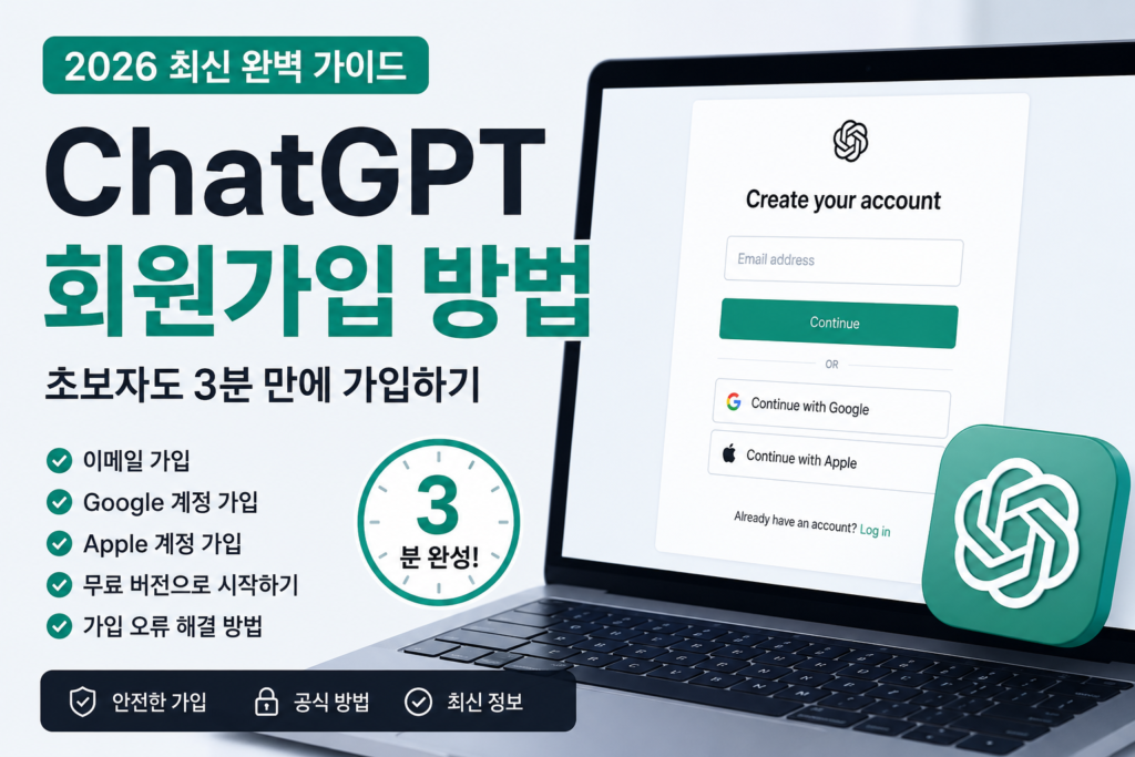 ChatGPT 회원가입 화면