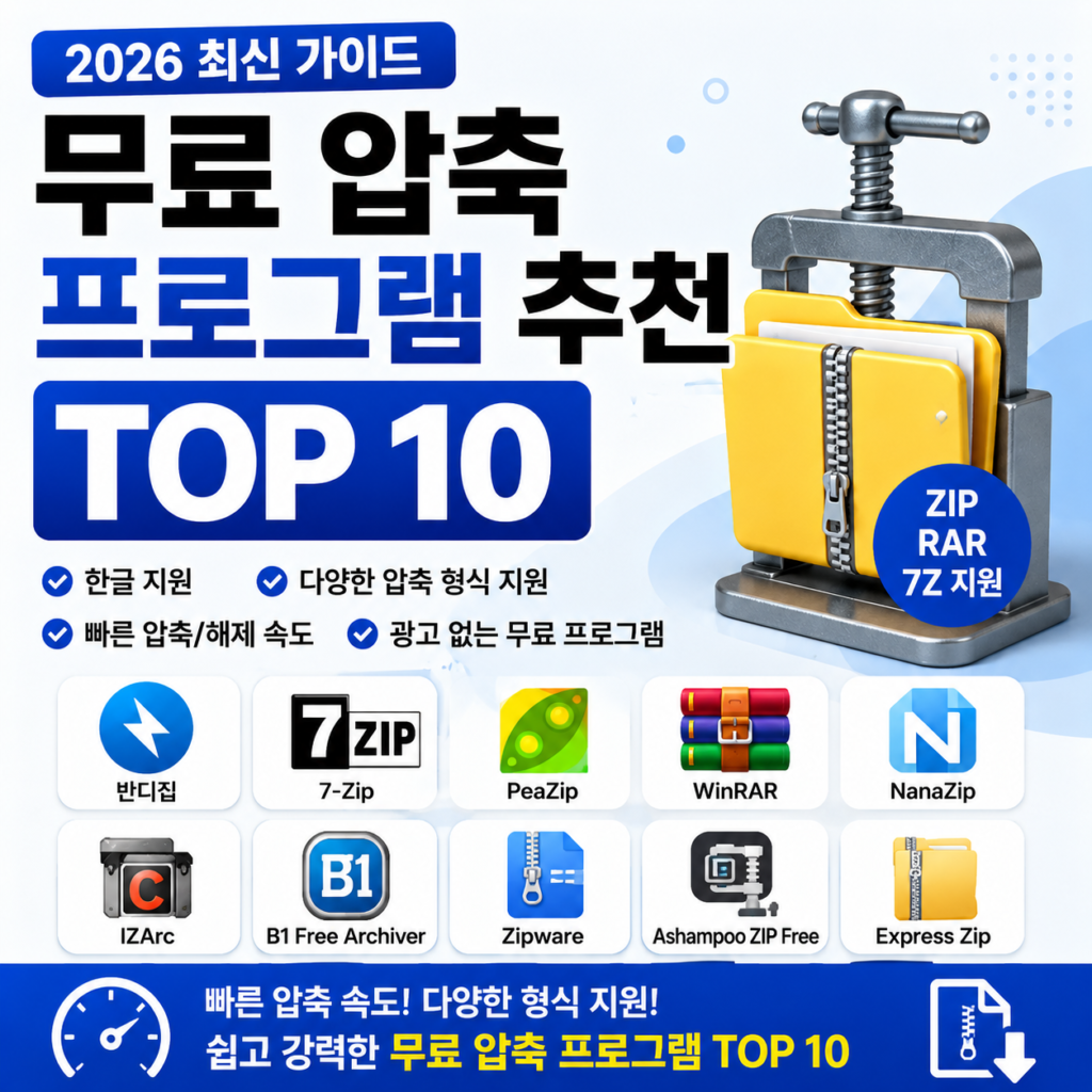 [대표 이미지]

무료 압축 프로그램 추천 TOP 10 비교 화면

free-compression-program-top10.webp