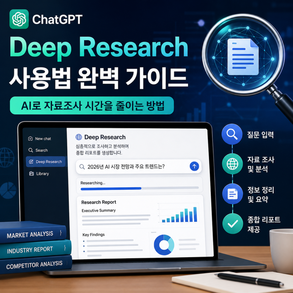 ChatGPT Deep Research 사용법, AI로 자료조사 시간을 줄이는 방법